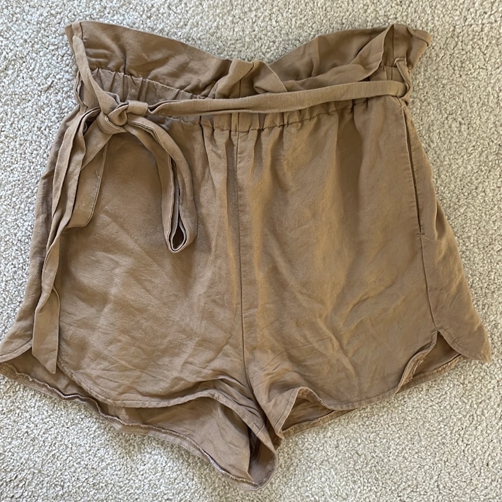 Chestnut Paper Bag Shorts